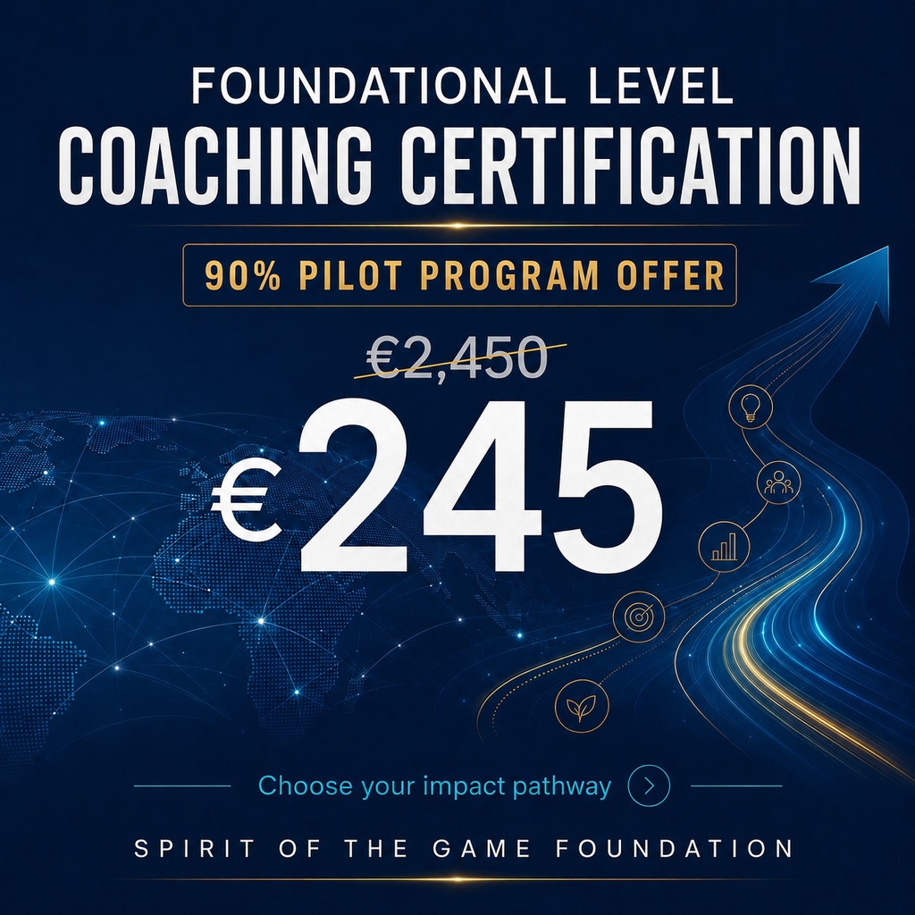 Foundational Level Coaching Certification pilot program offer: €2,450 standard price, €245 pilot price, a 90 percent promotional discount